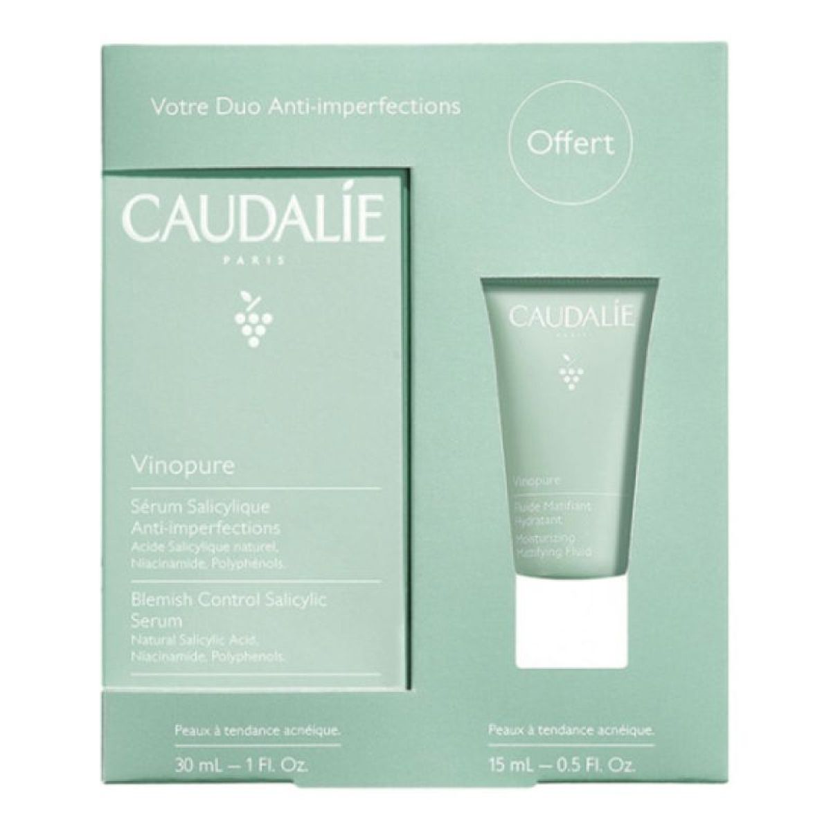 Caudalie Coffret Vinopure Pharmacie Paque Grandvilliers