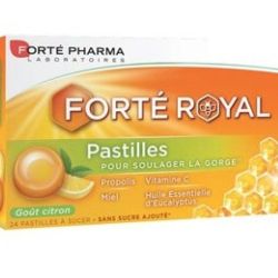 Forte royal pastilles Gorge goût citron 24 past ss sucre