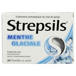 Strepsils menthe glaciale 24 pastilles à sucer