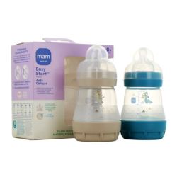 Mam easy start 160 ml x 2 sable et bleu