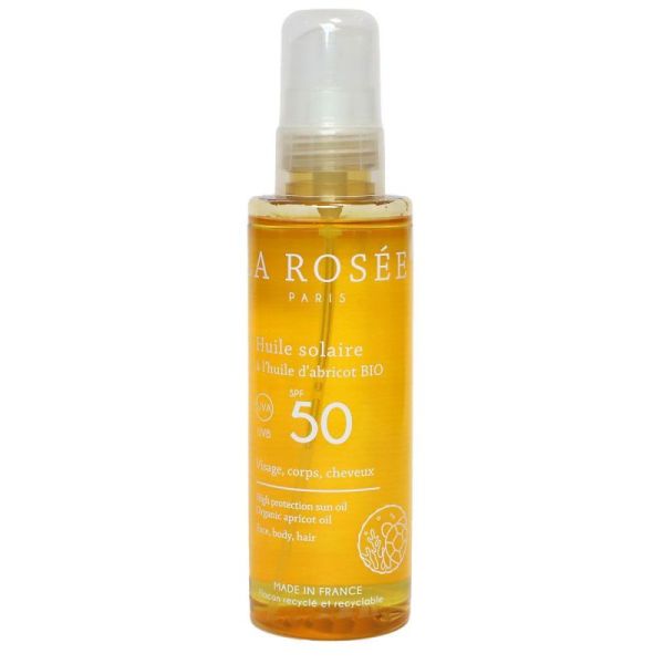 Huile solaire huile abricot bio SPF50 150ml