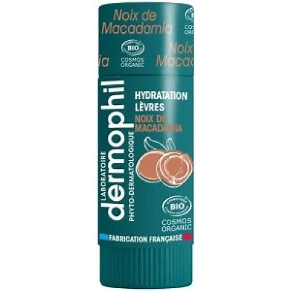 Dermophil Stick à lèvres Noix de macadamia certifié BIO