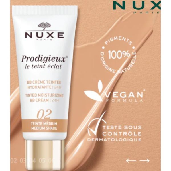 Nuxe prodigieux bb crème teintée 02 teinte médium