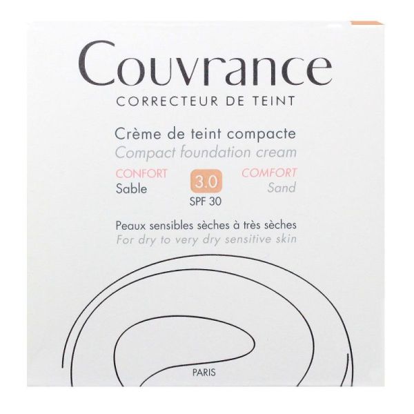 Couvrance crème de teint compacte texture confort 3.0 sable 10g