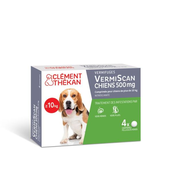 Vermiscan chiens 500mg /4