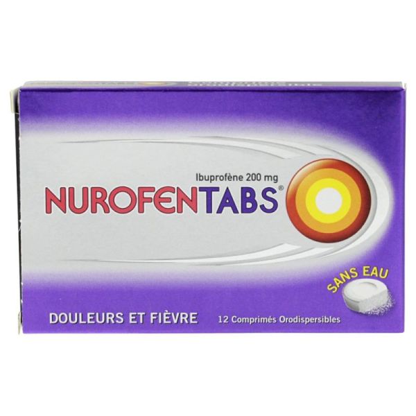 Nurofentabs 200mg 12 comprimés sans eau