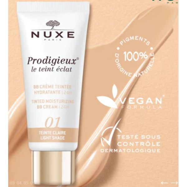 Nuxe prodigieux bb crème teintée 01 teinte claire