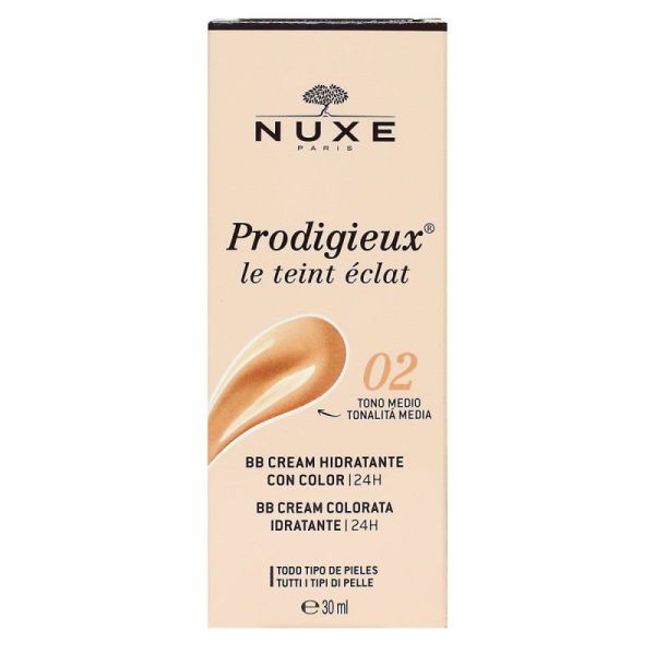 Prodigieux BB crème teintée hydratante 02 teinte medium 30ml