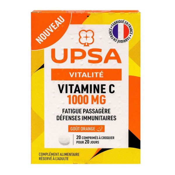 Vit C Upsa 1000Mg Cpr Croq 20