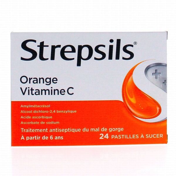 Strepsils Past Orange Vit C  24