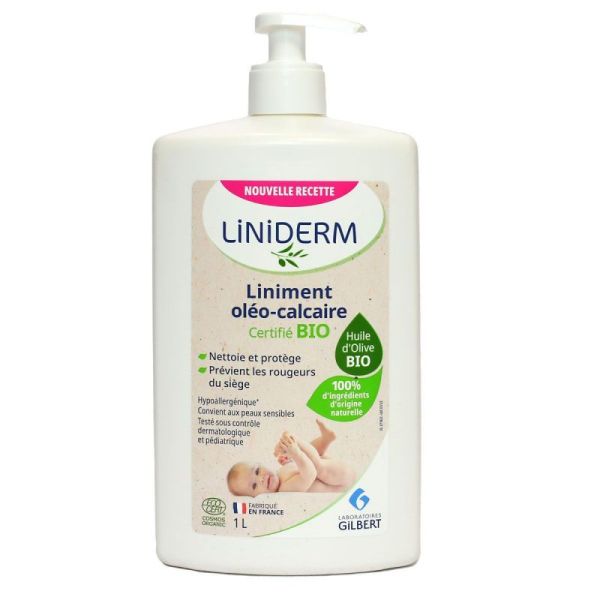 Liniderm oléo-calcaire bio flacon pompe 1 Litre