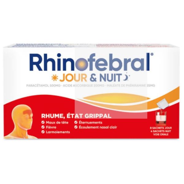 Rhinofebral jour et nuit 8 sachets jour et 4 sachets nuit