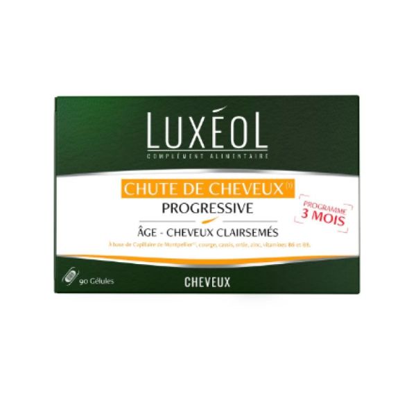 Luxéol Chute de cheveux  progressive 90 gelules