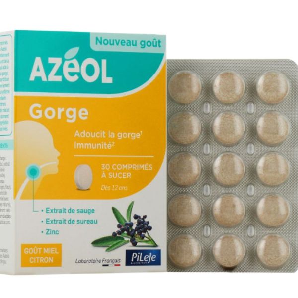 Azéol gorge 30 comprimé à sucer gout menthe