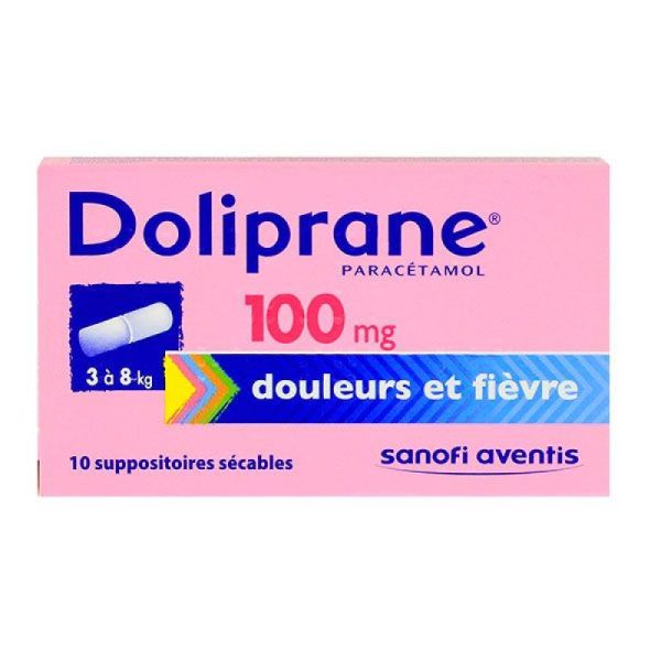 Doliprane 100Mg Sup Rose 3  8Kg 10