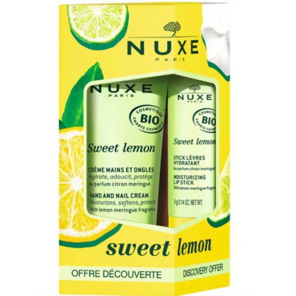 Nuxe coffret crème mains et stick lèvre swet lemon