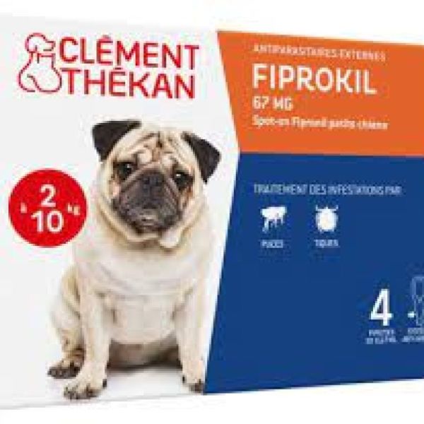 Fiprokil 67mg Spot-on Petit Chien 2/10 Kg Bt/4