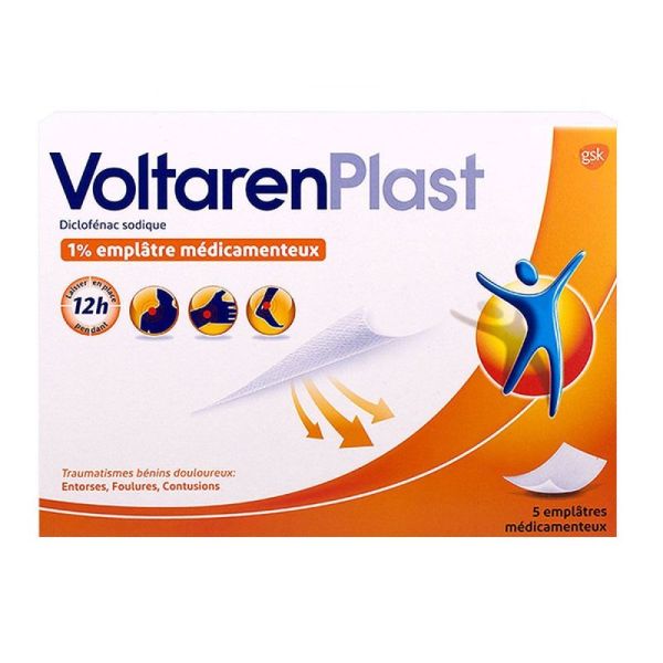 Voltarenplast 1% Emp 5