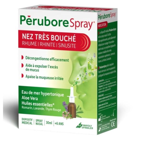 Perubore Spray nasal nez très bouché 30mL