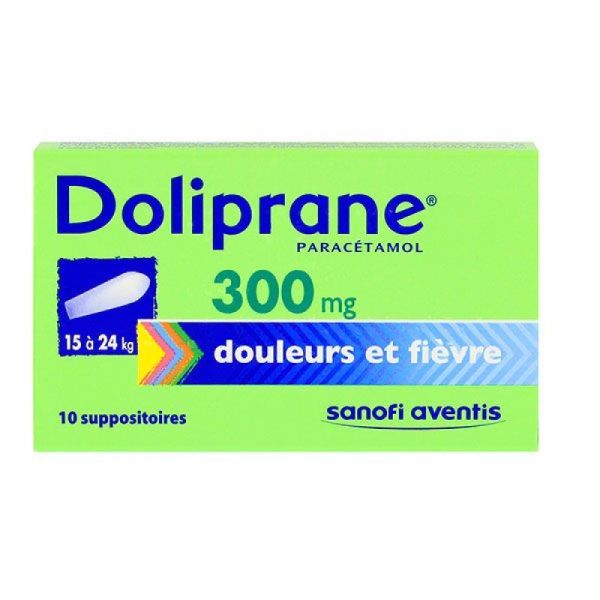 Doliprane 300Mg Sup Vert 15 24Kg 10