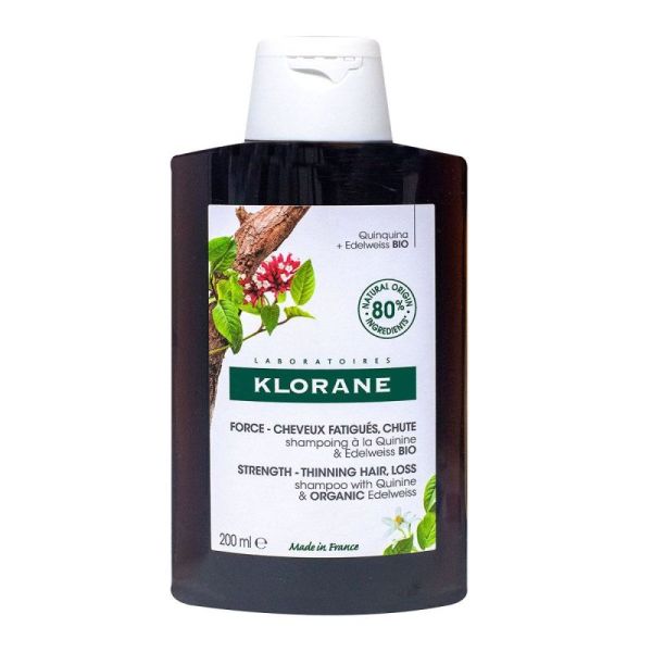 Klorane shampoing quinine + edelweiss 200ml