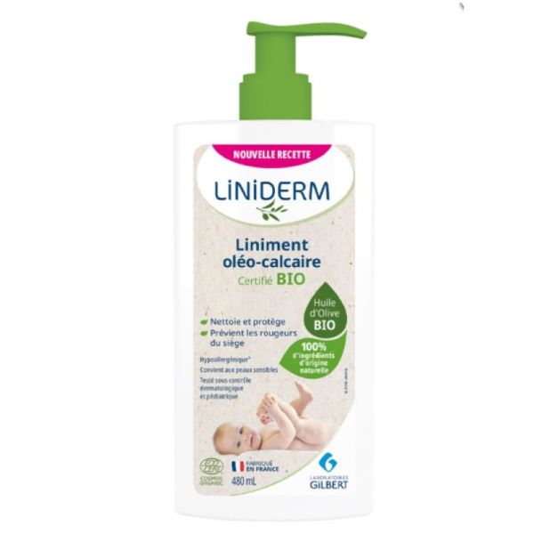 Liniderm  oléo-calcaire bio flacon pompe 480mL