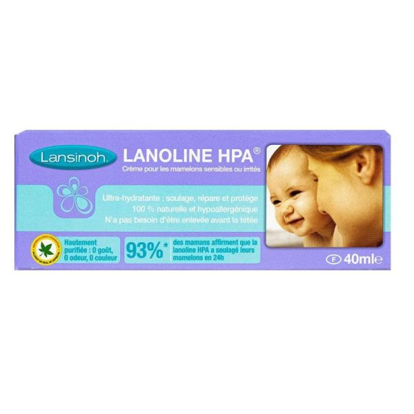 Lansinoh Crème lanoline HPA mamelons 40ml