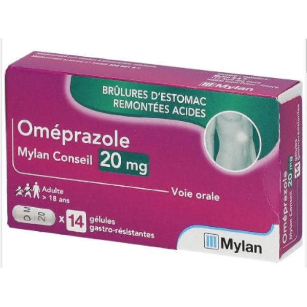 Omeprazole  20Mg /14cp Mylan Conseil